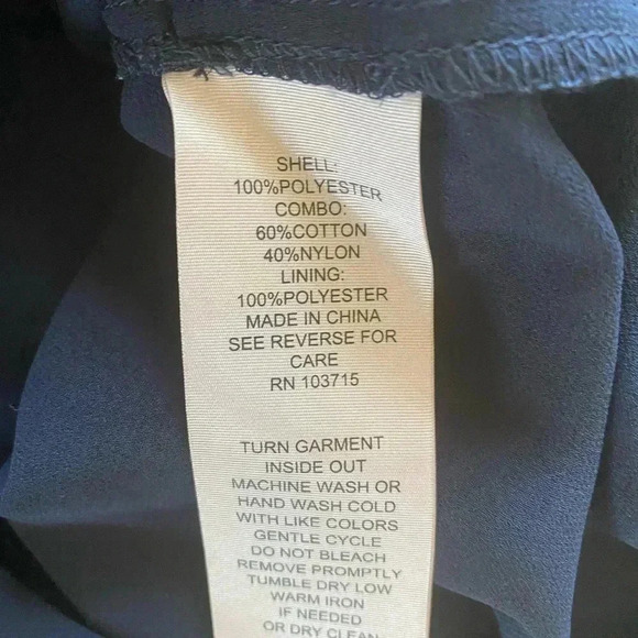 Nanette lepore pleated tank top navy blue small - Picture 5 of 5